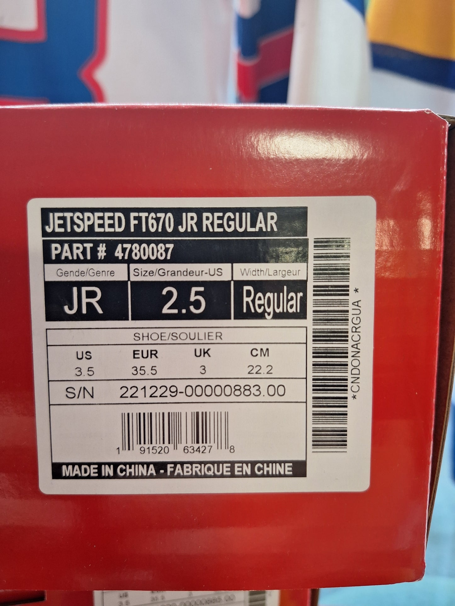 CCM FT670 JR 2.5 = 35.5 Regular