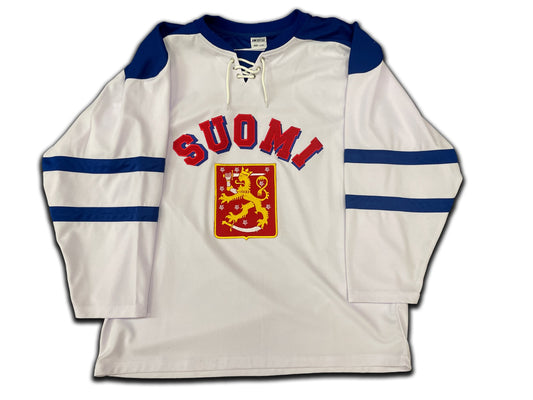 Suomi retro Rantanen valk. pelipaita