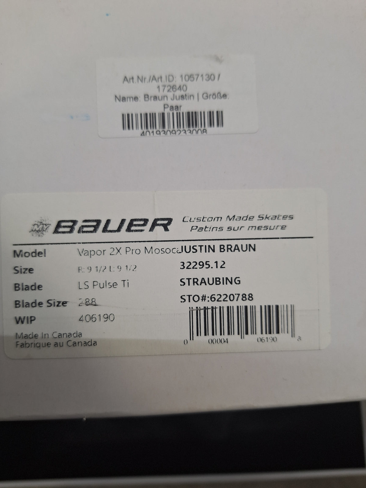 Bauer 2XPro koko 9 1/2 = 45