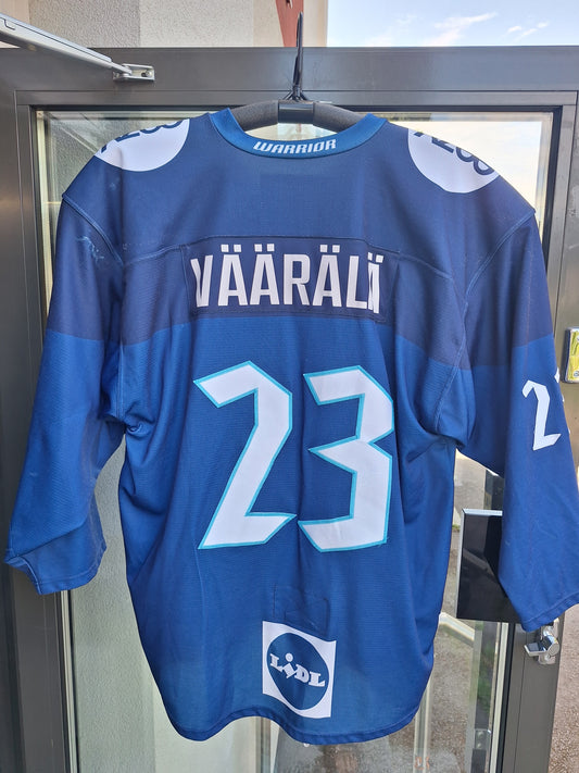 Suomi pelattu junnu maajoukkuepaita Väärälä koko XXL