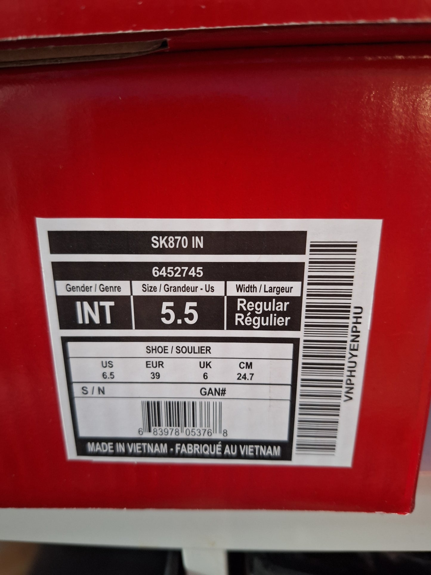 CCM FT870 Int koko 5.5 = 39 lesti Regular